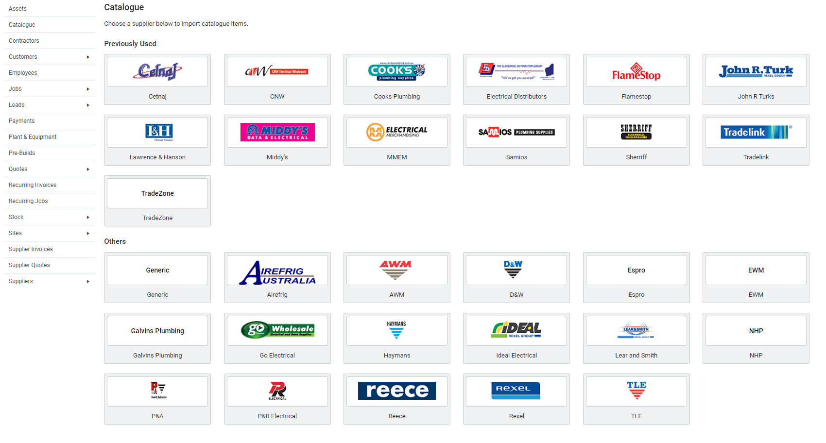 A screenshot of the unassigned stock report.